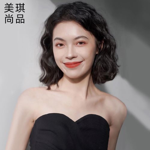 美琪假发女短发卷发递针蓬松自然港风复古羊毛卷全真人发全头套