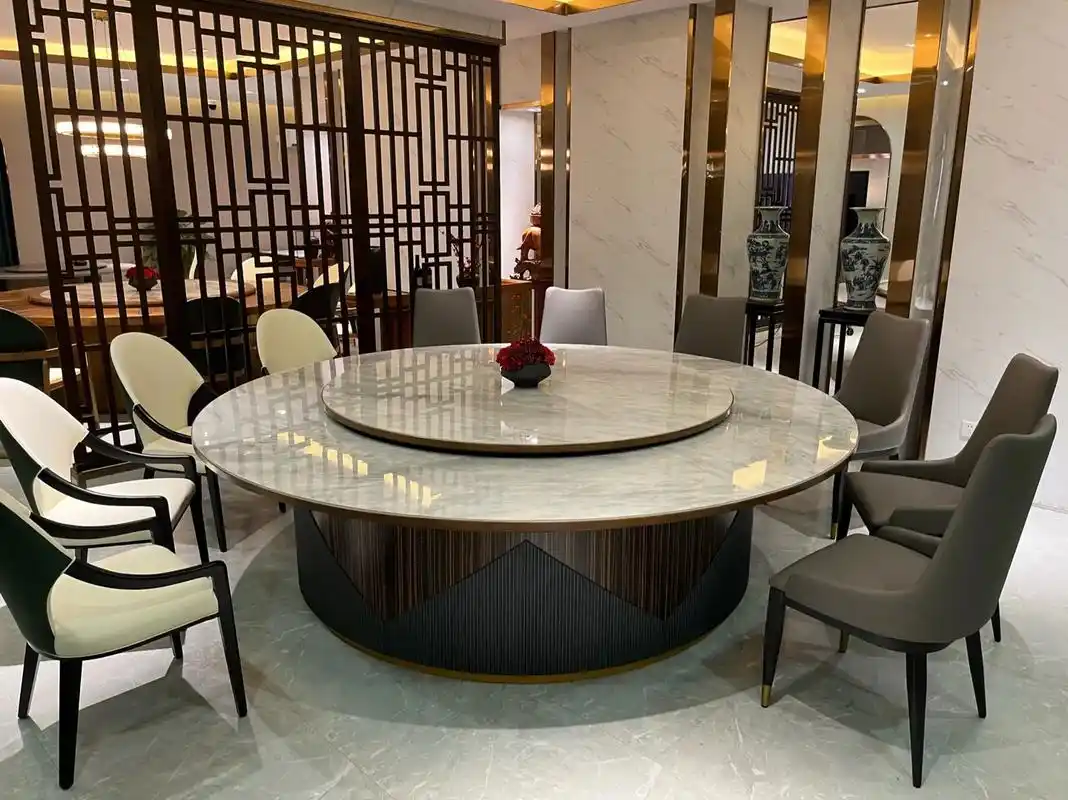 餐厅包间电动餐桌高级感满满极简设计