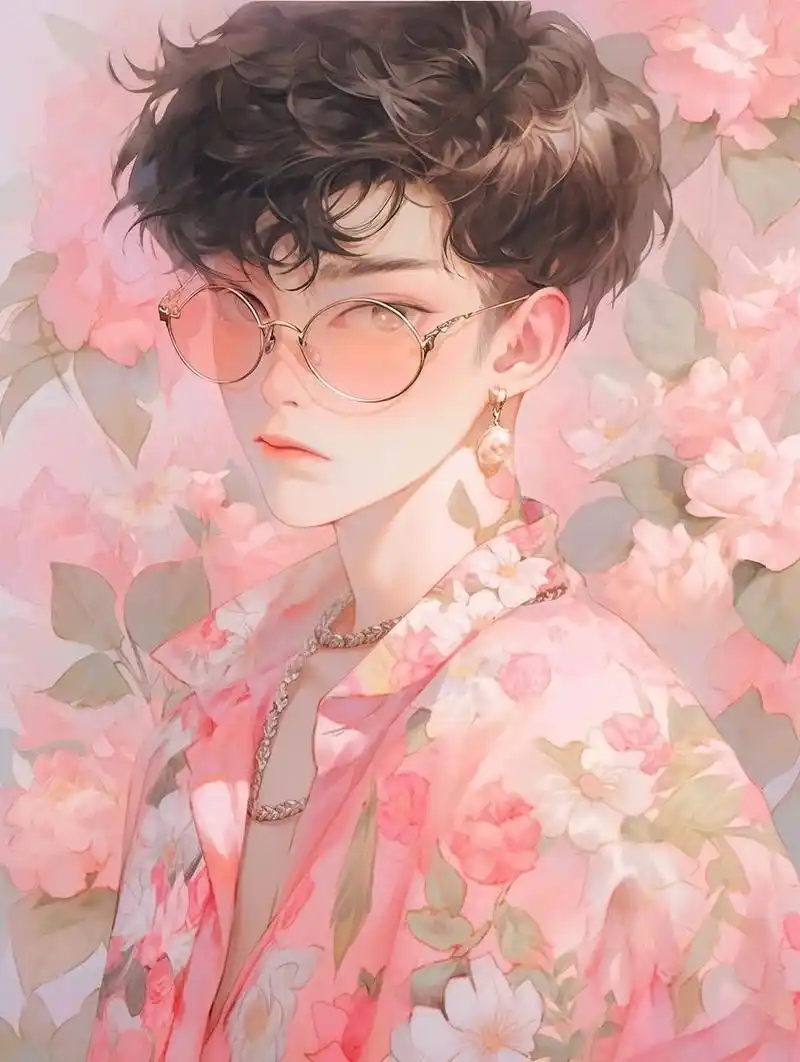 男生头像:男生穿上粉色系是什么感觉?评论下吧.#头像