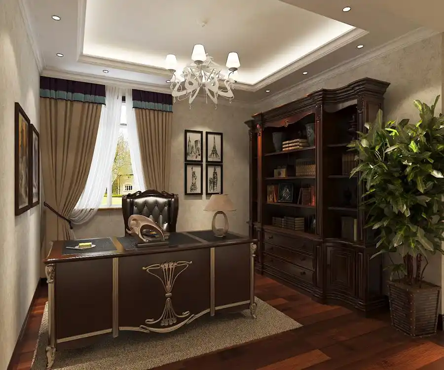 混搭别墅书房