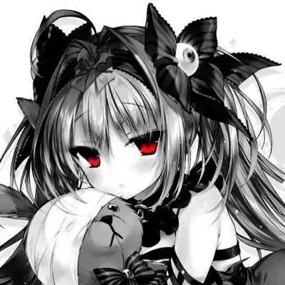 二次元黑暗系情侣一对两张头像 冷酷冷血丧系动漫情侣头像