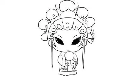 幼儿戏曲画法简笔画