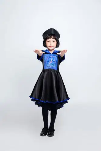 万圣节服装 女童清朝僵尸服 cosplay古装 小僵尸衣服 丧尸演出服