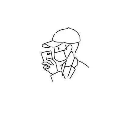 手绘头像男生黑白简约2021最新简笔画头像男生呆萌搞怪