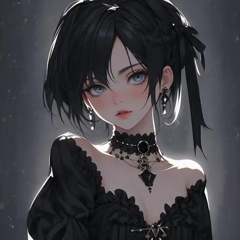 94冷酷动漫女生霸气黑暗头像94