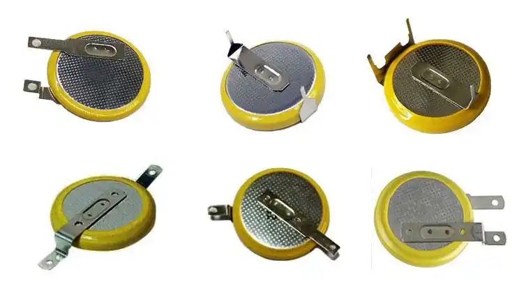 cr2045 3v 纽扣电池 cr2450 带焊料标签引脚的电池