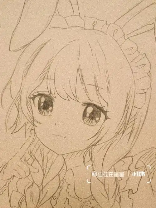 动漫人物线描练习内含步骤