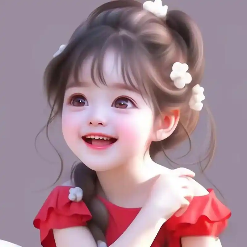 呆萌可爱的小女孩