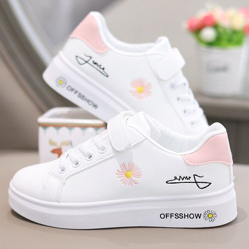 法英莎小学生小白鞋女生少女孩平板鞋女童跑步鞋春夏季透气春天穿的