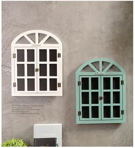 田园风假窗户小黑板幼儿园墙面个性软装饰品奶咖店创意壁式留言板