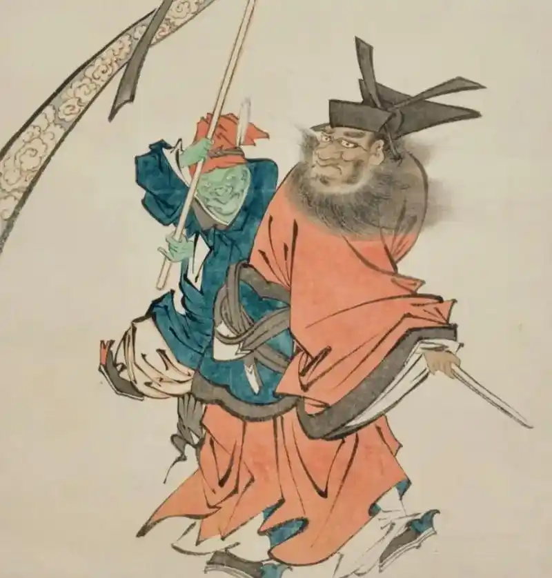 中元节国画鬼神.古代画家笔下的鬼神#中元节 #纯手绘 #家居 - 抖音