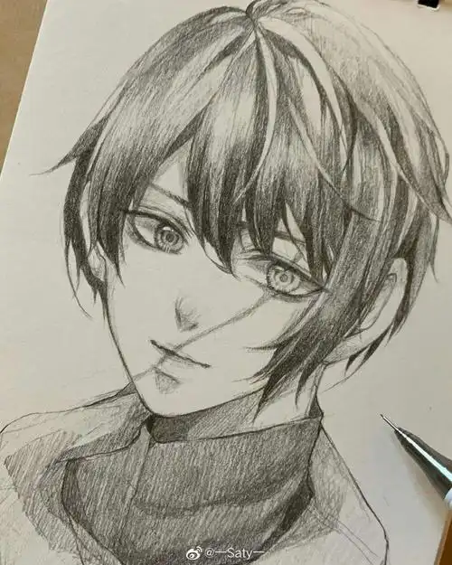 二次元线稿新手全身,动漫人物铅笔画 全身-图片大观-奇异网