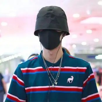 迈中恋 张艺兴时代少年团同款渔夫帽女夏季原宿飘带遮阳帽韩版学生