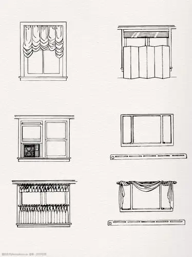 一组简约式的窗户素材