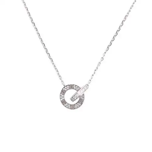 特价卡地亚双环项链