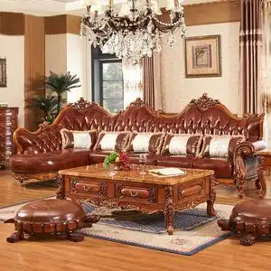 欧式实木沙发深色图片