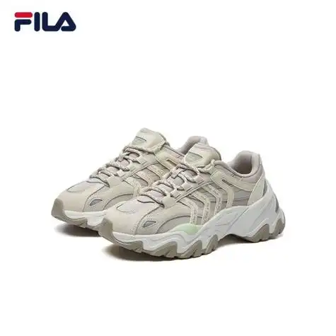 fila斐乐官方老爹鞋女休闲时尚运动鞋鱼刺银云羽毛灰sf375