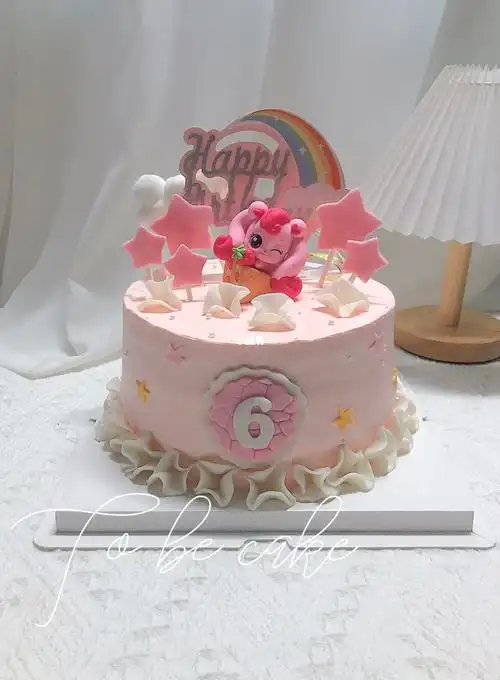 奇妙萌可爱心萌可生日蛋糕