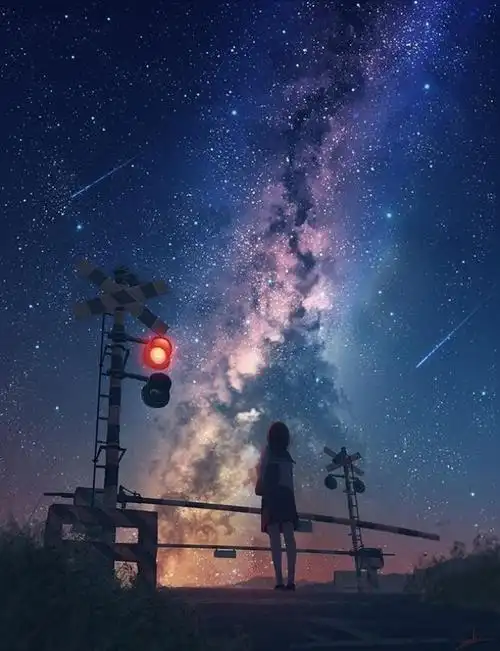 【美图】表现孤独的唯美插画图片 二次元女生背影插画作品新手