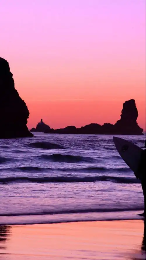 黄昏沙滩海景h5背景