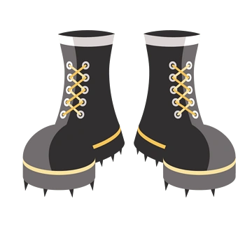 手绘卡通马丁靴矢量素材