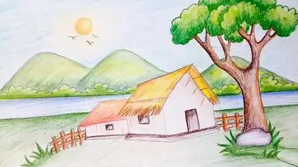 沫简笔画10:179万次观看·2年前如何用彩色铅笔画出一幅漂亮的风景画?