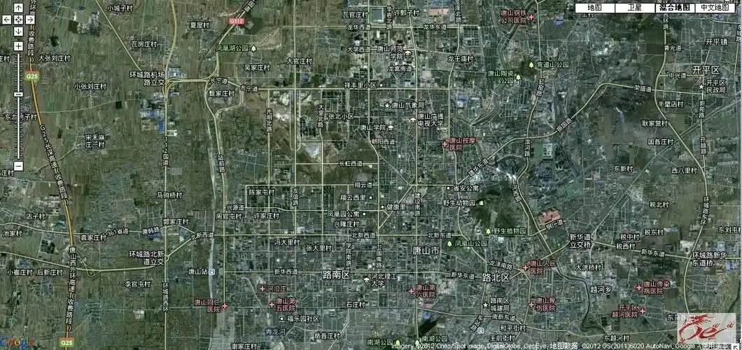 唐山市卫星地图