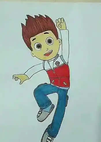 画汪汪队莱德队长卡通简笔画