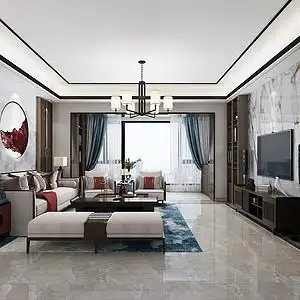 三居室-新中式风格-餐厅装修效果图效果图_2020装修案例图片-东易日盛