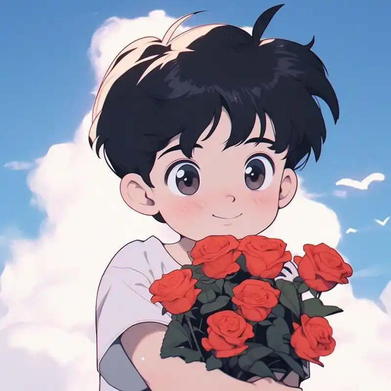 男生手捧玫瑰花头像9699爱了爱了78157815 谈恋爱要从收