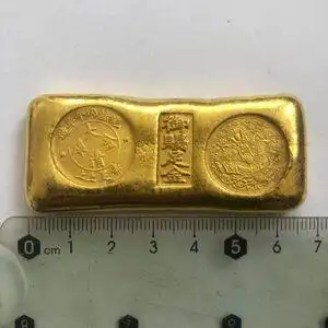 金条仿真仿古饰品摆件仿真足重道具古玩招财金锭金饼金元宝仿金砖