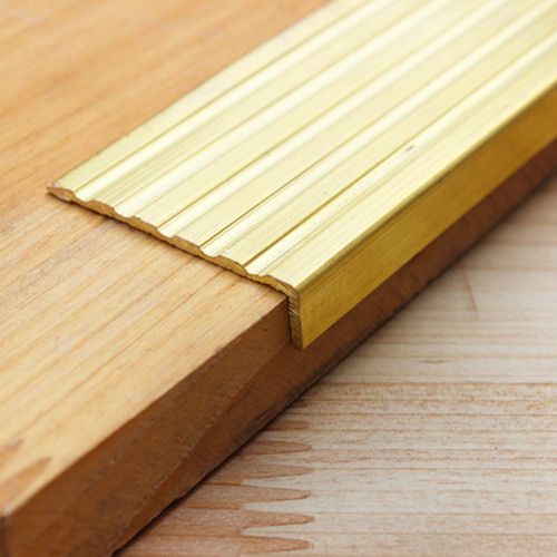 加厚铜条 7字形地板铜压条3.8x0.8l型铜压边条 修边装饰压条