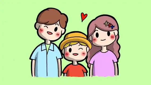 简笔画:可爱的一家三口