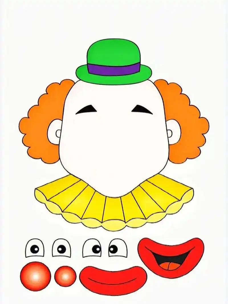 亲子早教|认识五官贴五官互动游戏打印素材 幼儿园益智区,亲子早教