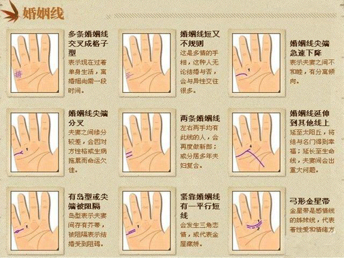 为你分析婚姻线的各种情况