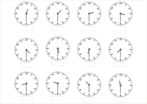 钟表半点练习图1答案