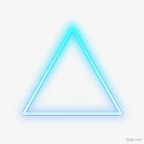 荧光蓝三角形png素材透明免抠图片其他元素