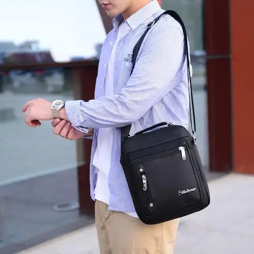 斜挎包男单肩包男大容量手提包男士包斜挎包新款背包男单肩牛津布