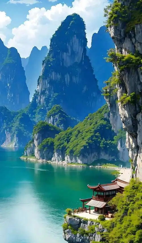 民居,稻田,果园错落有致,宛如一幅精美的山水画卷