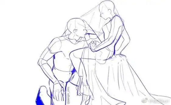 情侣 双人动作素材