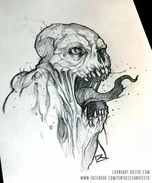 他用三年时间画了一本素描怪物图鉴