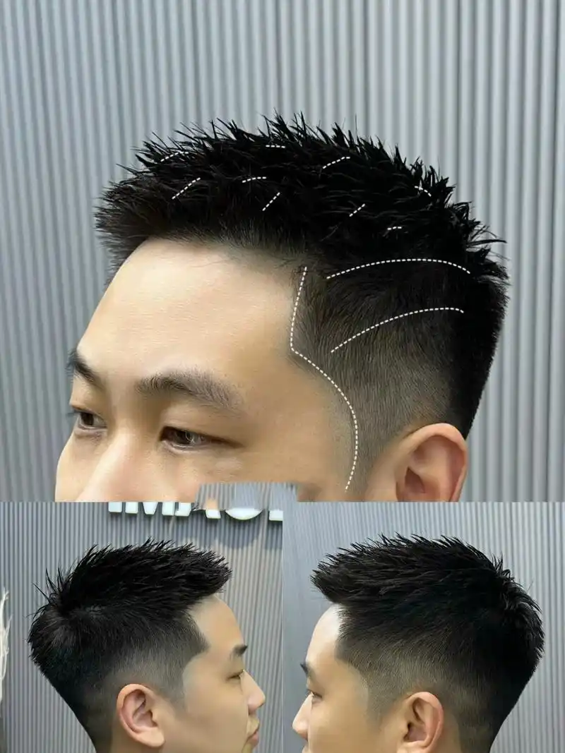 凌乱短前刺 #男生发型# #今日发型# #圆脸发型推荐# #发型# #男士发型