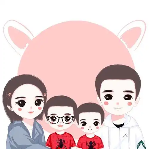 动漫头像精选,一家四口微信头像设计,有你喜欢的