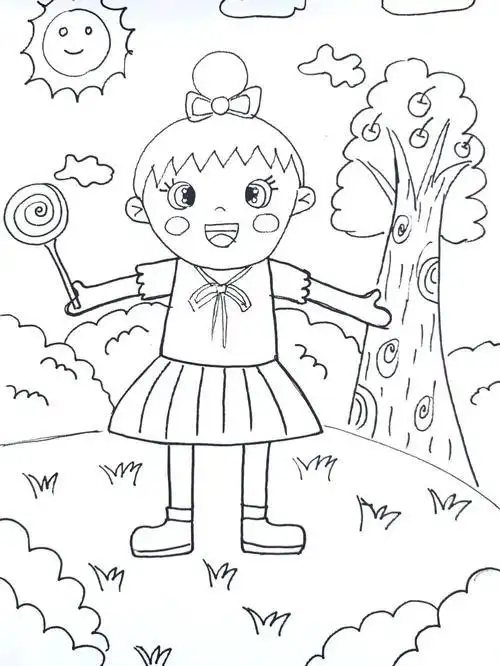 我的好朋友绘画手工制作幼儿园教程美术线描创意美术简笔画