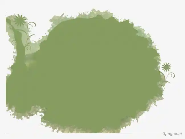 绿色水墨背景png素材透明免抠图片-装饰效果