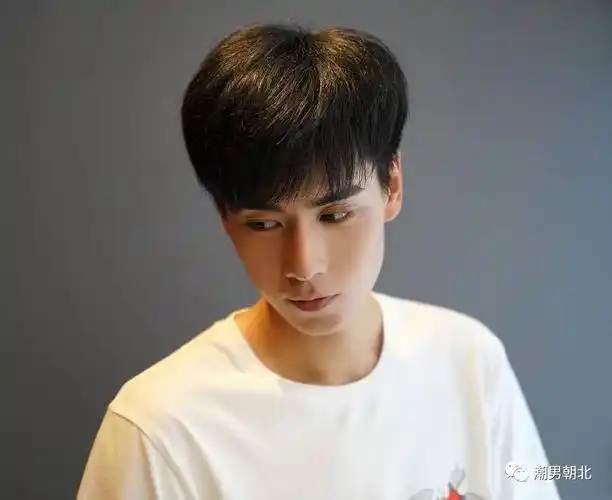 20岁左右的男生,刘海发型是一种很减龄也很适合的造型,相比
