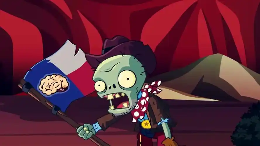 动漫植物大战僵尸:牛仔僵尸吃坏了肚子,放的屁好臭呀!