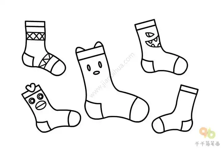 简单的袜子简笔画教程
