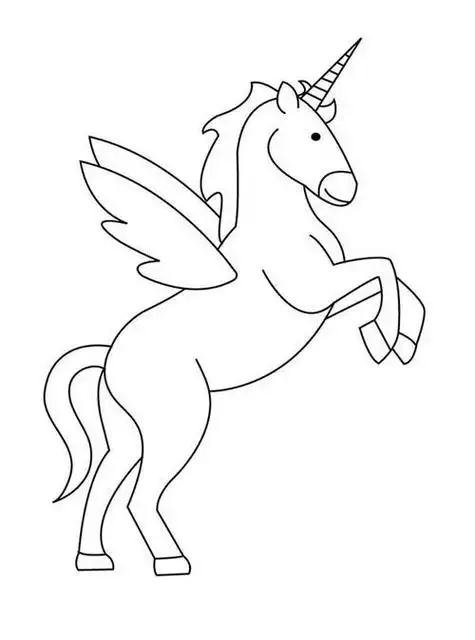 儿童简笔画画画飞马独角兽