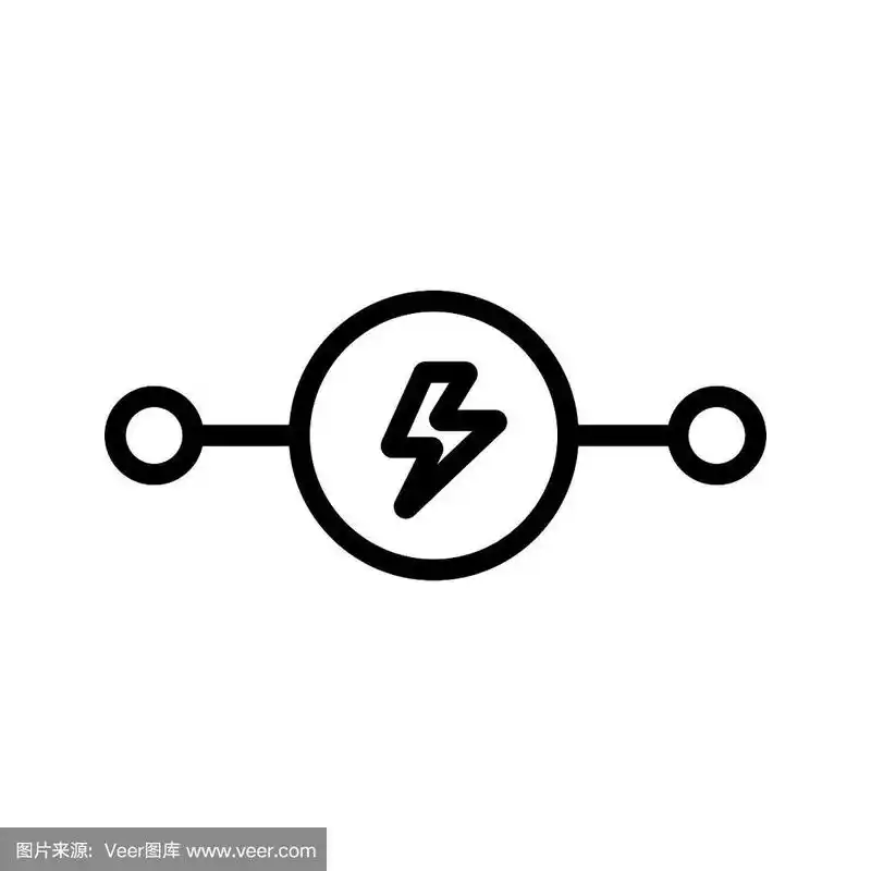 电机图标矢量轮廓插图